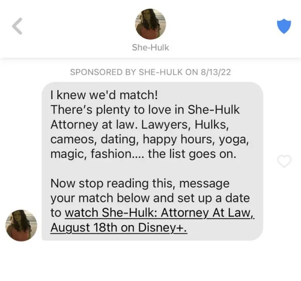 Женщина-Халк завела аккаунт в приложении для знакомств Tinder Женщина-Халк завела аккаунт в приложении для знакомств Tinder