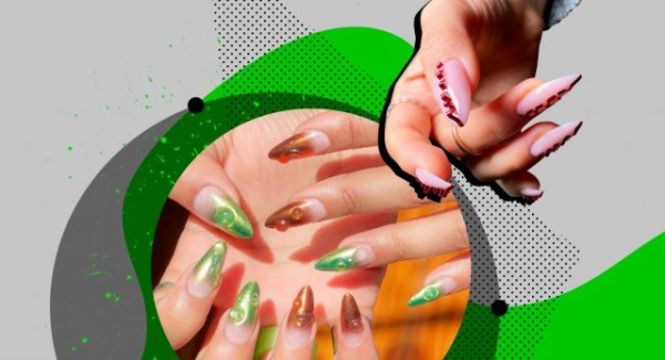 Новые тренды в маникюре на весну 2022: микро-френч, bimbo-girl и металлик
