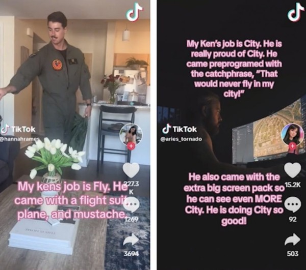 В Сети появился новый тренд «Работа моего Кена»: девушки рассказывают о деятельности своих парней