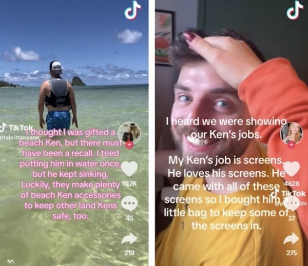 В Сети появился новый тренд «Работа моего Кена»: девушки рассказывают о деятельности своих парней
