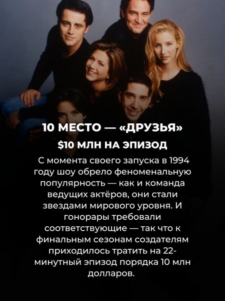 14 самых дорогих сериалов в истории (Игра престолов всего лишь на 6 месте) 14 самых дорогих сериалов в истории (Игра престолов всего лишь на 6 месте)
