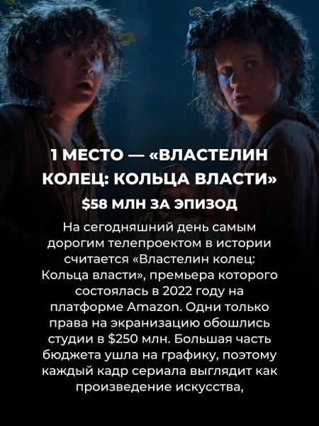 14 самых дорогих сериалов в истории (Игра престолов всего лишь на 6 месте) 14 самых дорогих сериалов в истории (Игра престолов всего лишь на 6 месте)