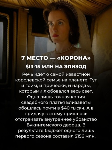 14 самых дорогих сериалов в истории (Игра престолов всего лишь на 6 месте) 14 самых дорогих сериалов в истории (Игра престолов всего лишь на 6 месте)